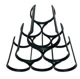 Wine Rack Holds 6 Bottles Black Wire Table Top Pyramid Stack