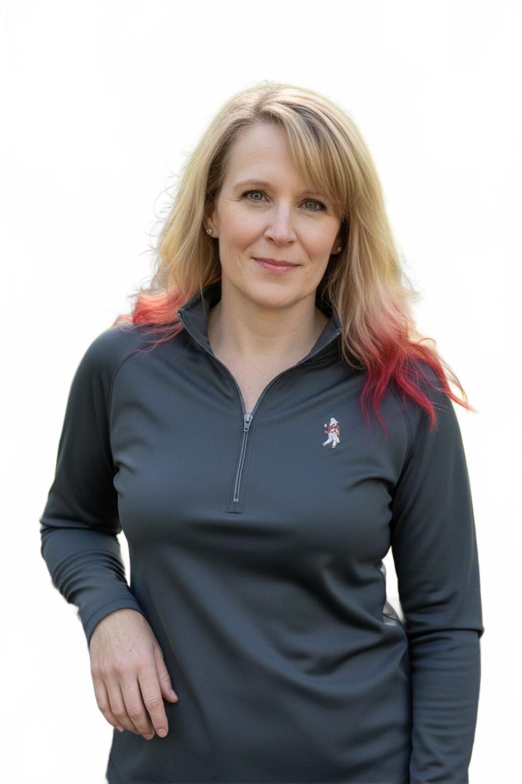 Oxford Golf Pinehurst Black Half Zip Pullover Ladies S