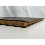 VINTAGE Scrapbook 1950's Hard Leather Bound Textured Indian Chief Head  12x14