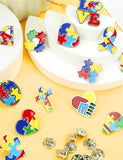NEW! Autism Awareness Set: Large Backdrop Banner 70.8" x 43.3" + 96 pcs Enamel Pins