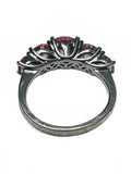 Stauer 925 Sterling Silver Pink Stone Cluster Ring Sterling Silver 925 SIZE 4.5