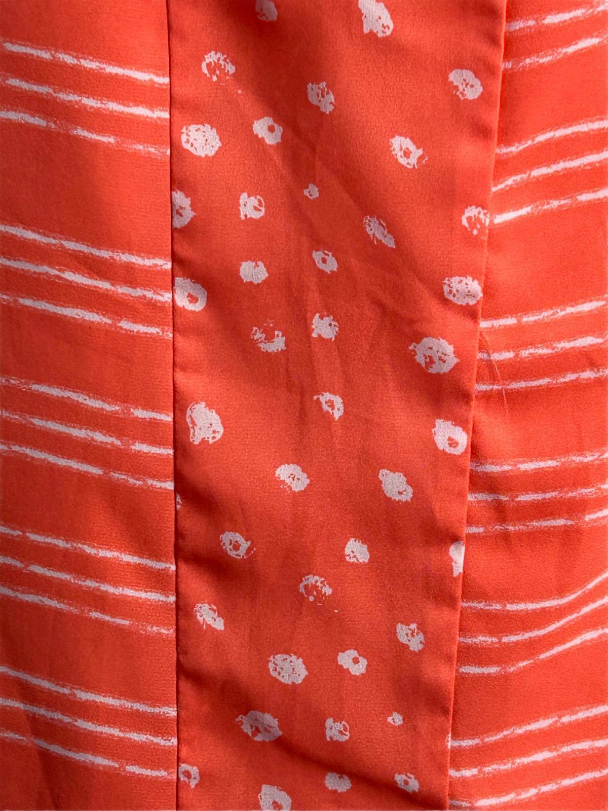 Stylus Sheer Coral / White Sleeveless Shirt Ladies S