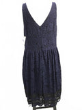 Luxe by Carmen Marc Valvo Blue Lace Sleeveless Dress Ladies 16