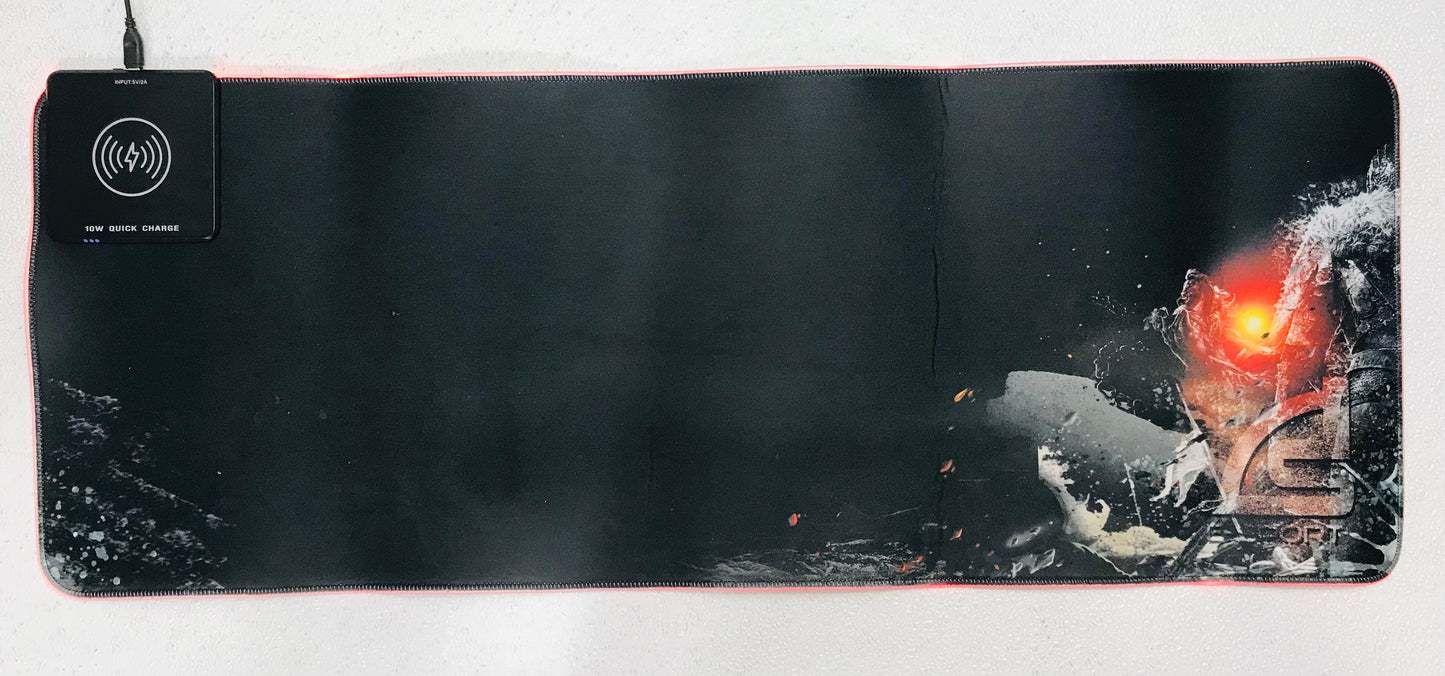 TESTED Neoprene Deskpad with 10w Wireless Charger Pad 31" x 12"
