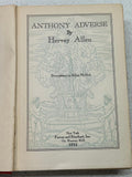 1933 Vintage Book Anthony Adverse Red hard Cover Book by Hervey Allen