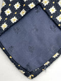 Vintage Mens Neck Tie Brooks Brothers Black with White Flowers 100% Silk