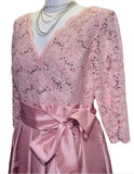 EUC Jessica Howard Dress Formal MOB Prom Rose Gold/Blush Pink Ladies 12