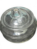 Betta Fish Goldfish Bowl Glass w/ smaller bowl insert for a plant w/lid