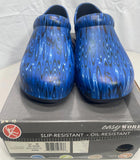 Easy Works Navy Ripple Kris Slip-Resistant Comfort Clogs Size 10 M
