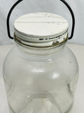 Vintage 9" Glass Jar with Aluminum Twist Cap and Handle