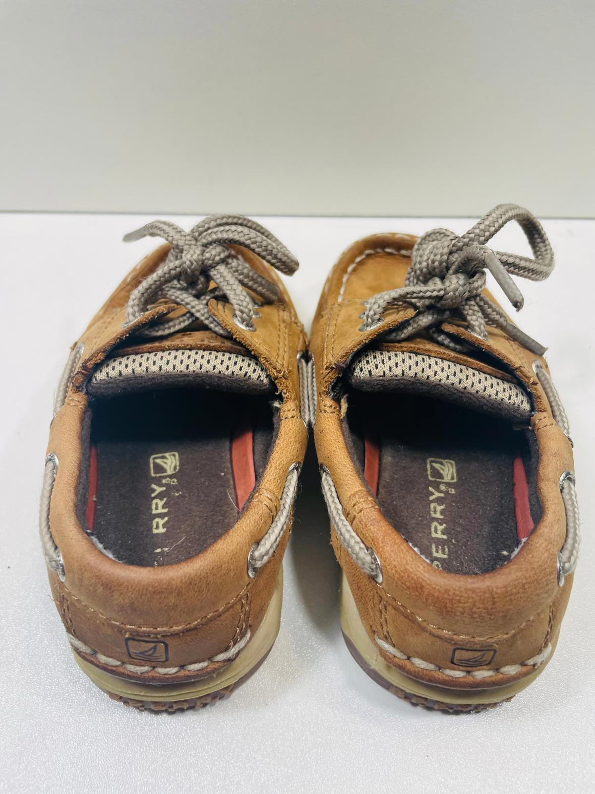 Sperry SHOW WEAR Brown Leather Loafer Shoes Boys Toddler 6M