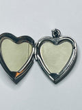 Heart Locket Pendant Charm "Mom" with Rose Floral Design