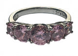 Stauer 925 Sterling Silver Pink Stone Cluster Ring Sterling Silver 925 SIZE 4.5