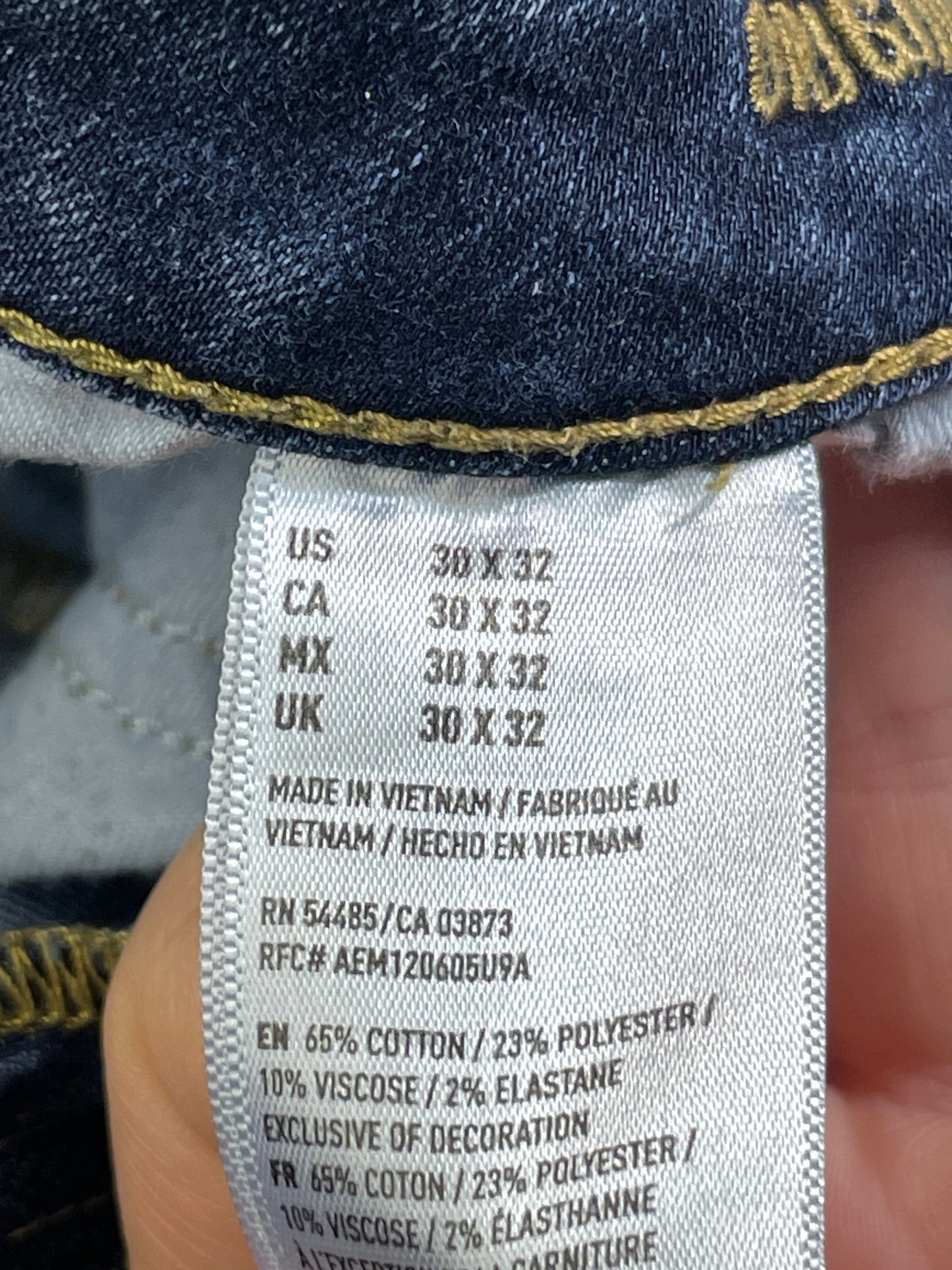 American Eagle Outfitters Blue Jeans Denim Extreme Flex Straight Leg Mens US 30 x 32