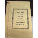 VINTAGE Scrapbook 1950's Hard Leather Bound Textured Indian Chief Head  12x14