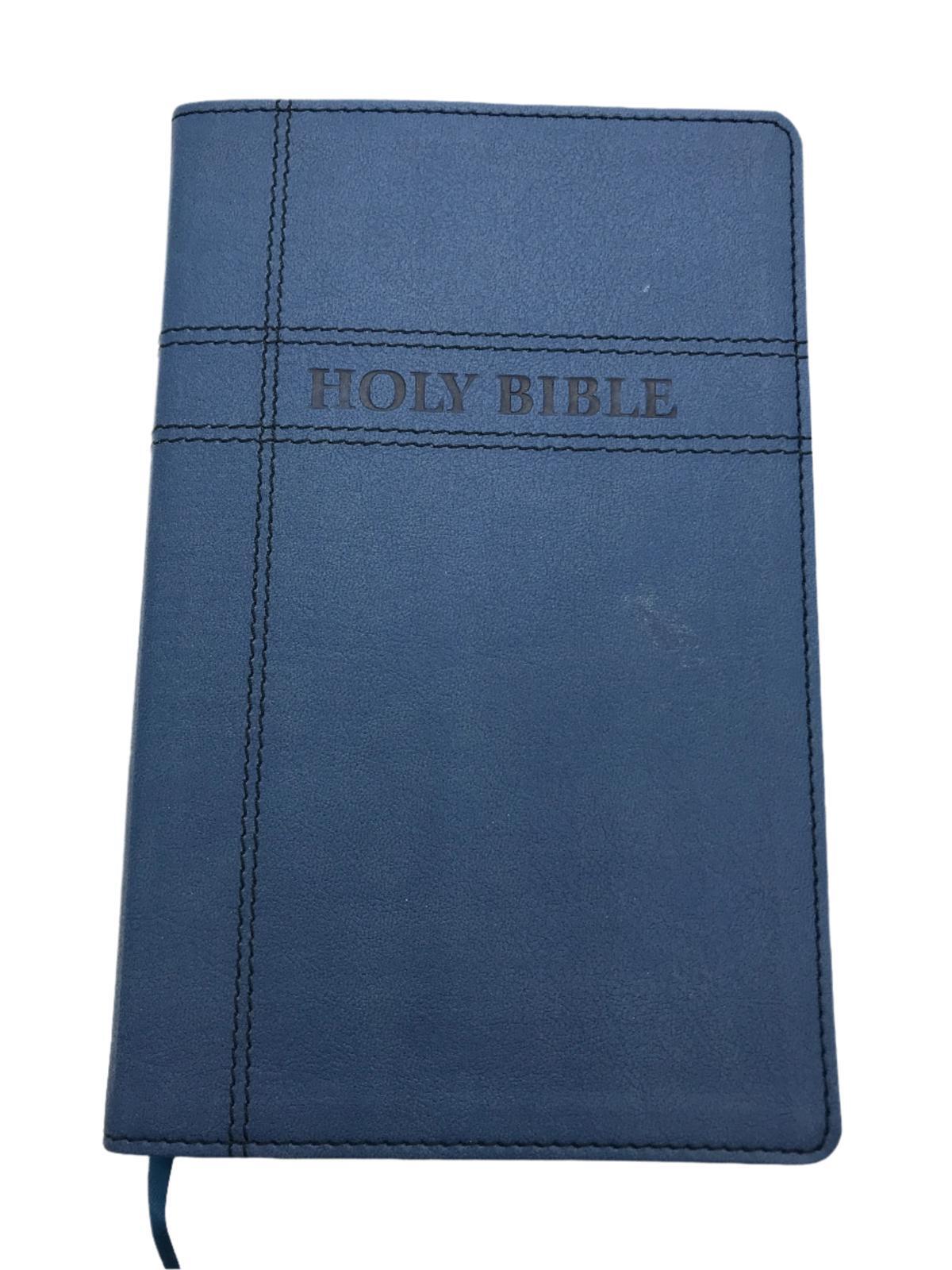 Holy Bible with Blue Faux Leathersoft Cover 2011 NIV MISSING Dedication Page