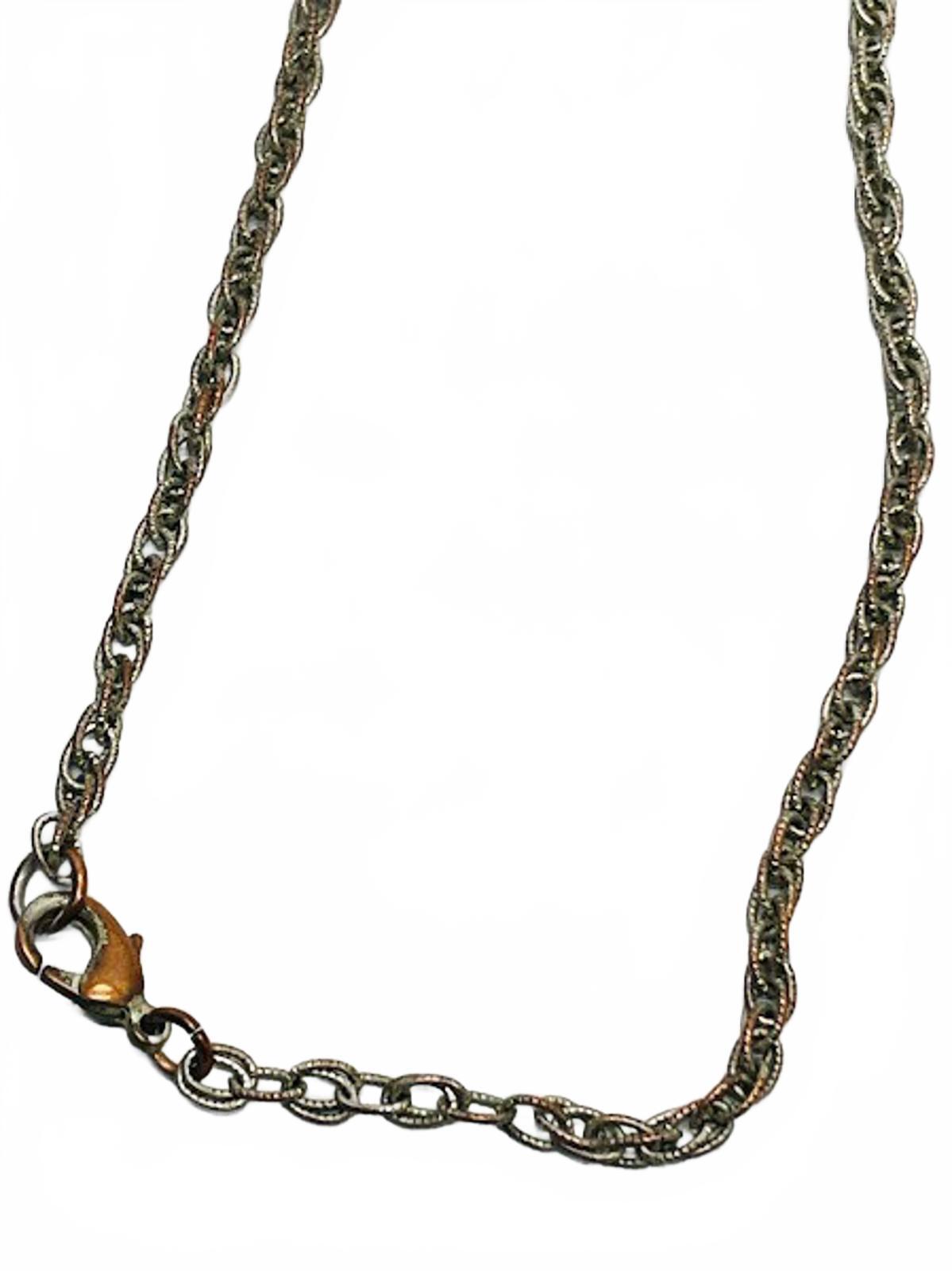 Vintage Style Gold and Silver Filigree Pendant Necklace with Leaf Charms 15"