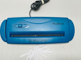 TESTED NoviTech Paper Shredder Blue Strip Cut Sits on Top Of Can