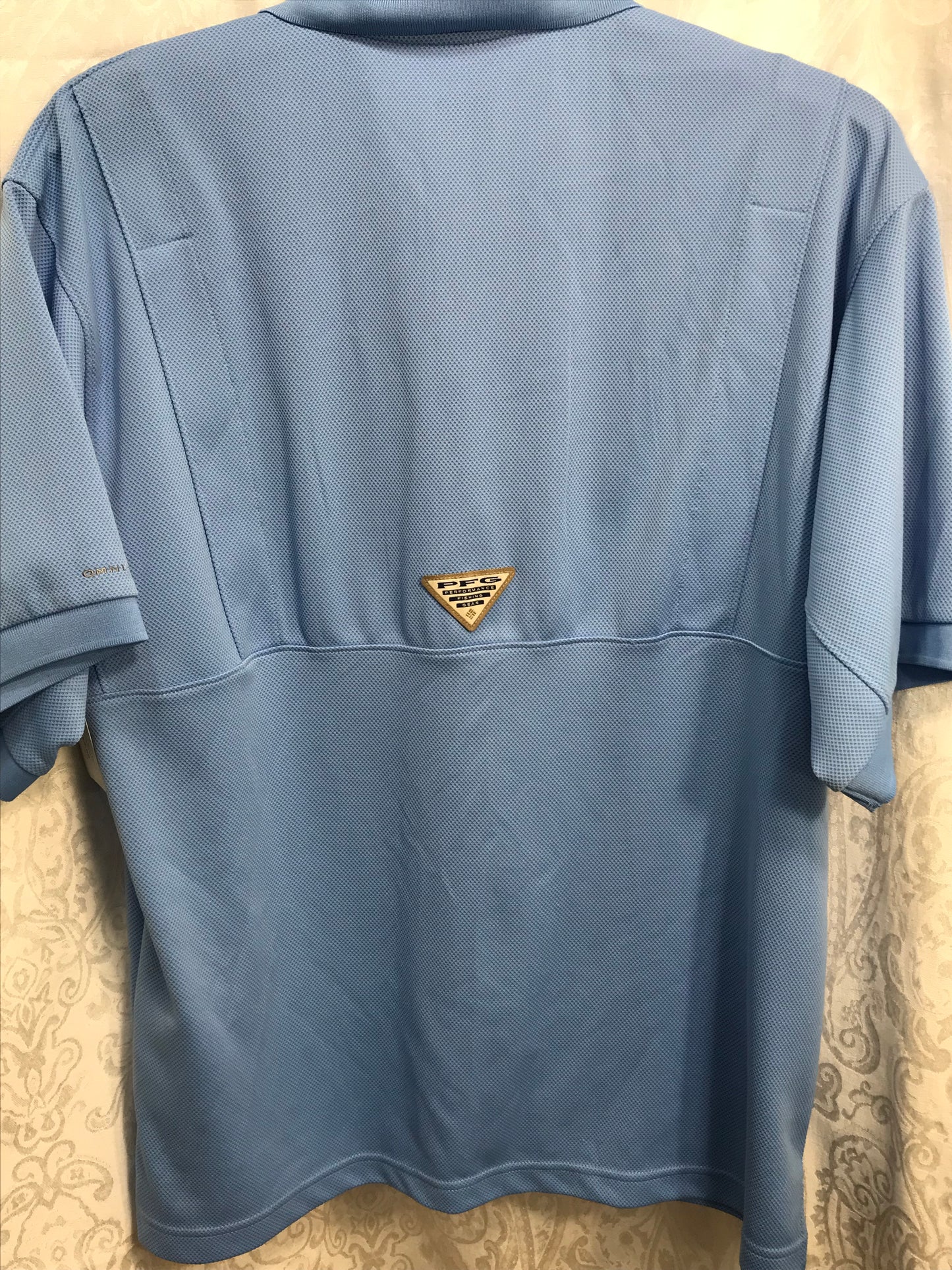 Columbia Omni-Shade Short Sleeve Polo Light Blue Mens M