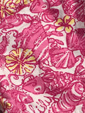 EUC Lilly Pulitzer Pink and Yellow Oceanic Pattern Shorts Girls 2-3