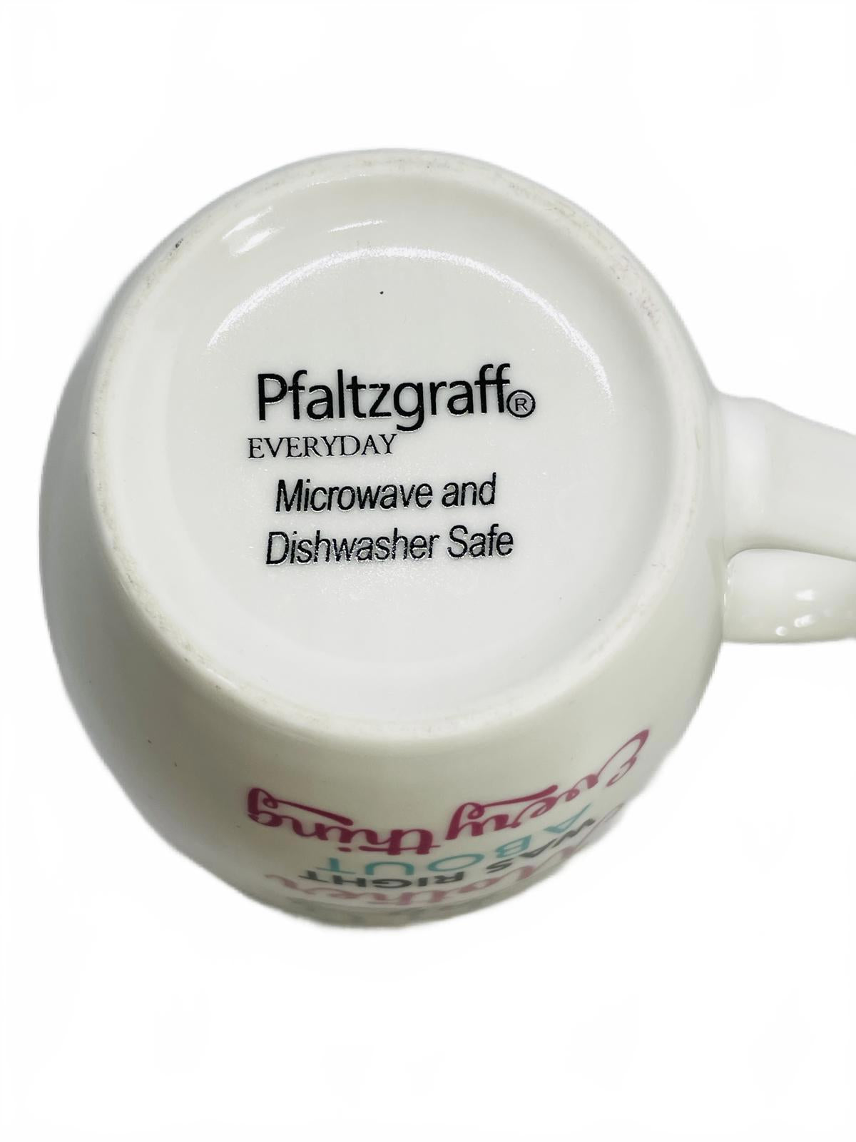 Pfaltzgraff  Graphic Coffee Mug Everyday OMG My Mother... White Porcelain