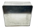 Vintage Tin Box European Castle Silver Square Embossed