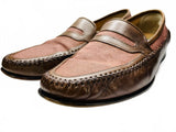 Giorgio Brutini Men's Brown Leather and Fabric Loafers Mens 9