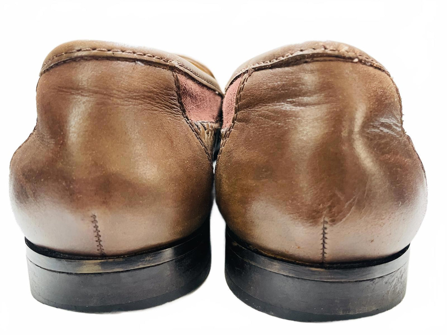 Giorgio Brutini Men's Brown Leather and Fabric Loafers Mens 9