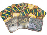 Vintage Cork Drink Coaster 7 Pcs