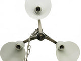 Modern 3-Light Pendant Chandelier with Frosted Glass Shades