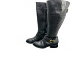 Lauren Ralph Lauren Tall Black Leather Boots Ladies 6B