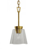 Kichler Zandi Mini Pendant Light with Classic Gold Finish and Clear Glass Shade