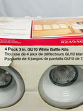 Utilitech 4 Pack 3 in. GU10 White Baffle Kits with GU10 Bulbs Included