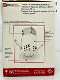 Utilitech 4 Pack 3 in. GU10 White Baffle Kits with GU10 Bulbs Included