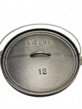 Lodge Cast Iron Dutch Oven with Lid Size 12