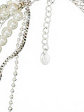 Claire's Multi-Strand Faux Pearl and Silver Chain Necklace