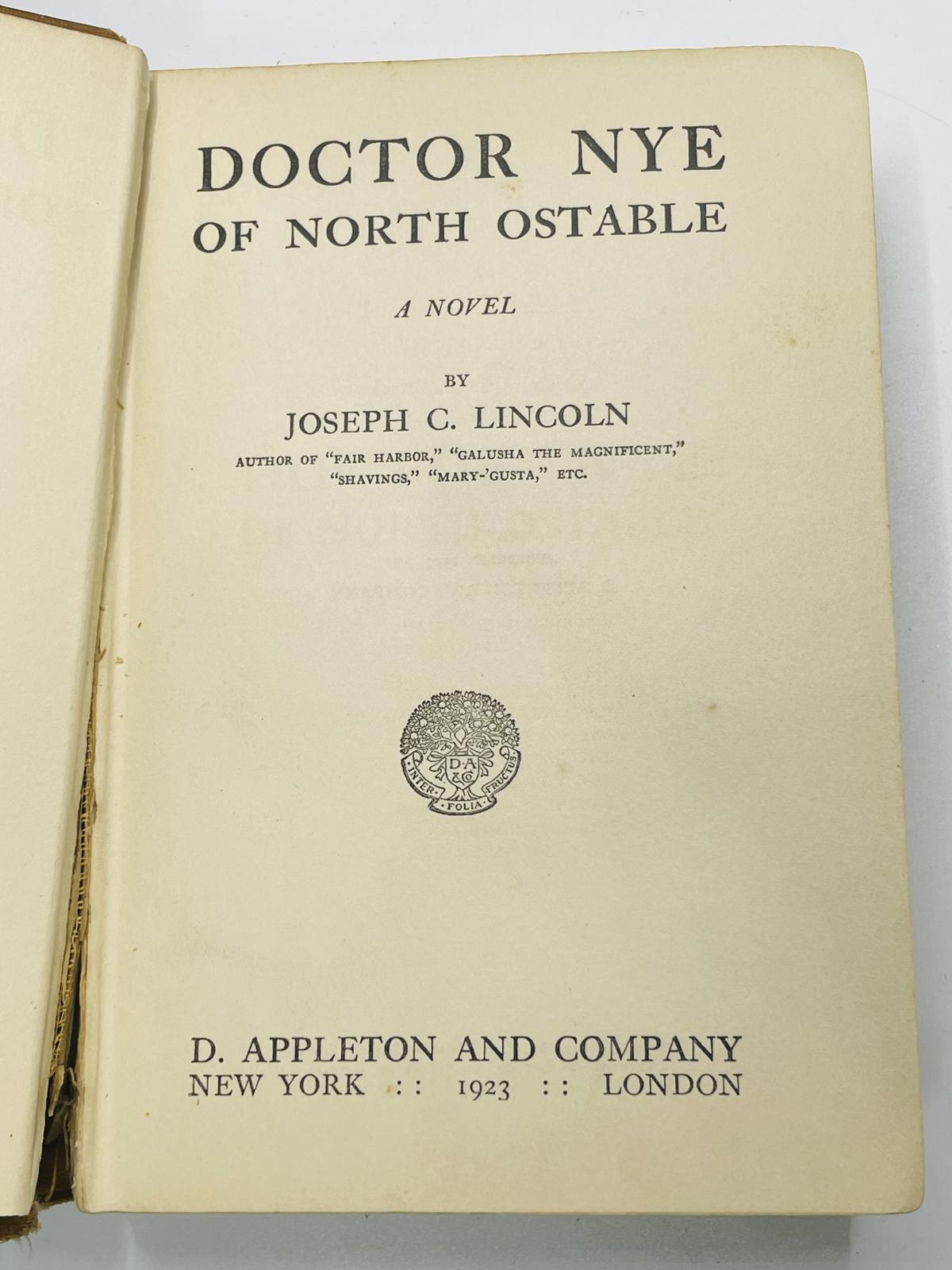 Antique Book 1923 Doctor Nye by Joseph C. Lincoln - Vintage Hardcover Book