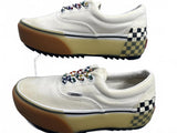 Vans Classic White Canvas Sneakers with Checkerboard Detail WMS 6