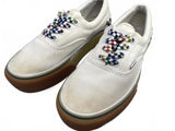 Vans Classic White Canvas Sneakers with Checkerboard Detail WMS 6