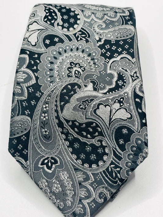 Vintage Retro Geoffrey Beene Paisley Pattern Silk Neck Tie