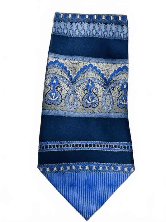 Vintage Retro Cocktail Colors Blue Patterned Men's Neck Tie