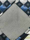 Vintage Retro DiMaggio Handmade Pure Silk Men's Neck Tie w/ Blue Gray Geometric