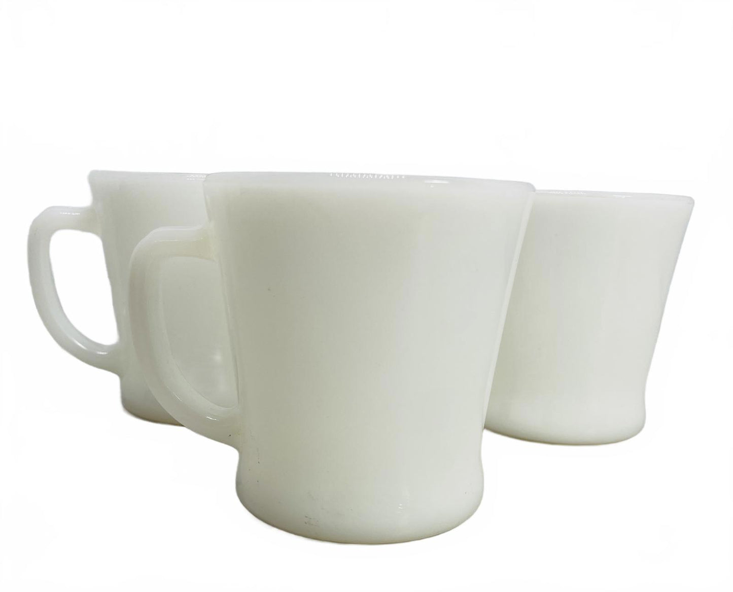 Anchor Hocking Vintage Fire King Milk Glass Mugs, Happy Tiger 4" - Set of 3