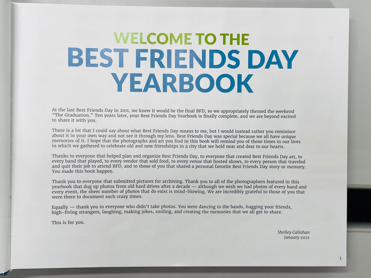 Best Friends Day Yearbook 2011 Hardcover Book