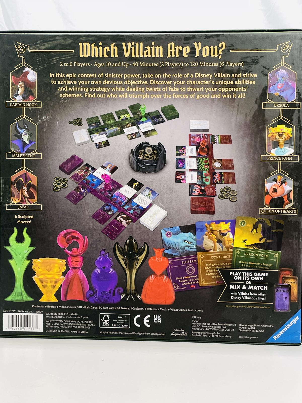 Disney Villainous Board Game EUC Open Box Never Played