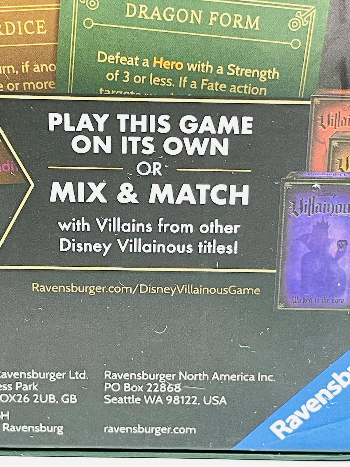 Disney Villainous Board Game EUC Open Box Never Played