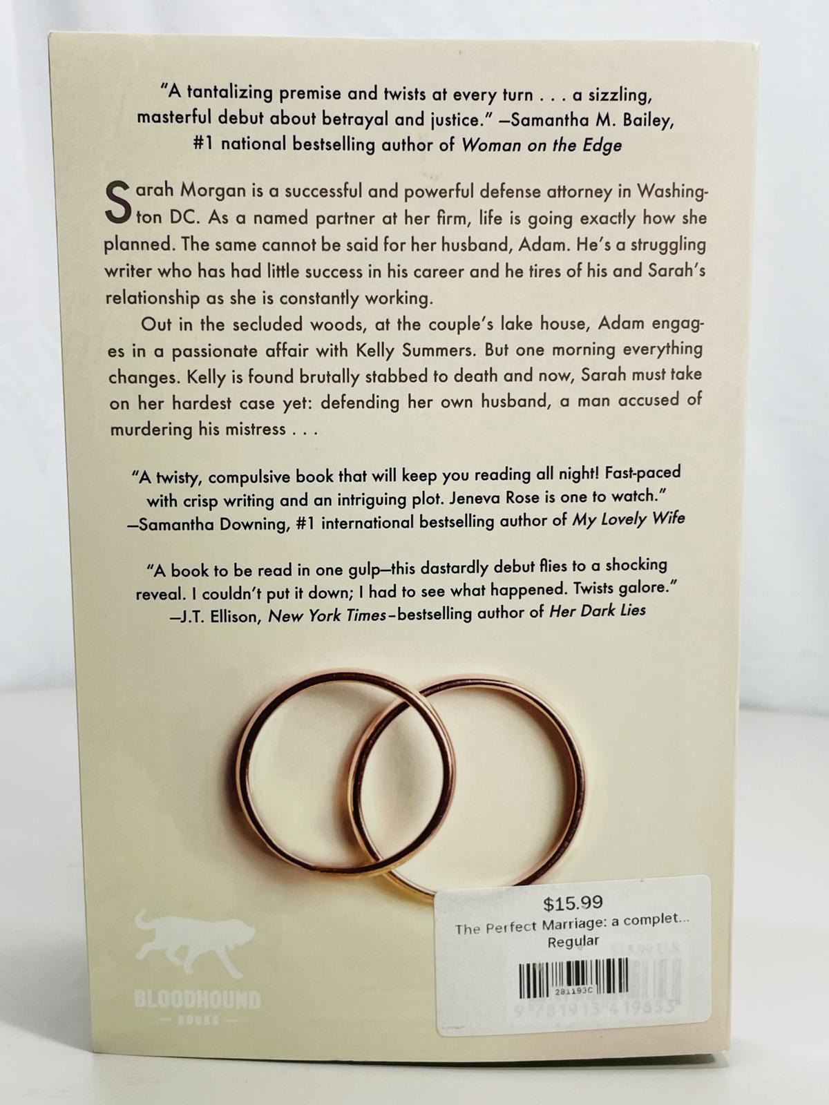 The Perfect Marriage by Jeneva Rose - Paperback Psychological Suspense Novel