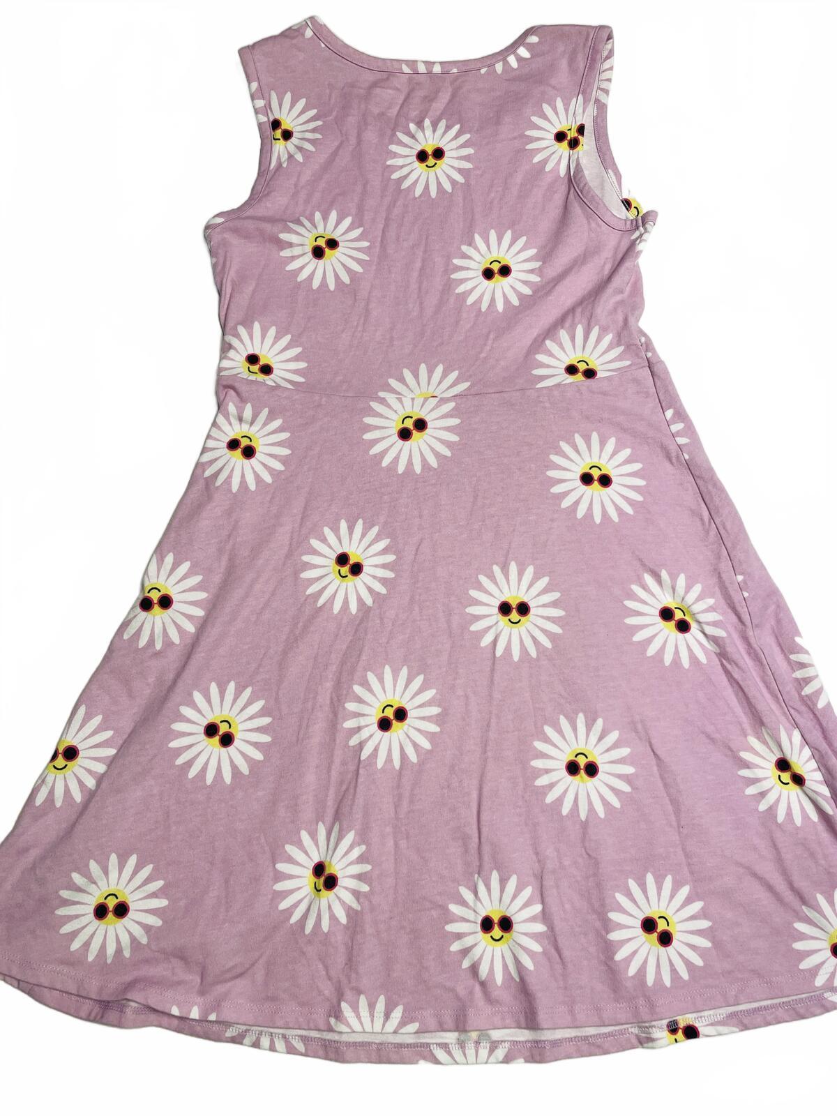 Wonder Nation Dress Lavender or Lt Purple  Happy Flowers  Girls L Size 10/12