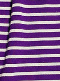 Lands End Kids Dress Long Sleeve Purple with Silver Glitter Stripes Girls 10/12
