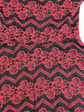 Speechless dress black and red lace girls 10 three-quarter sleeve missing belt